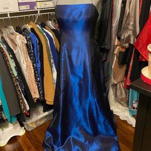 Sapphire Blue Evening Gown